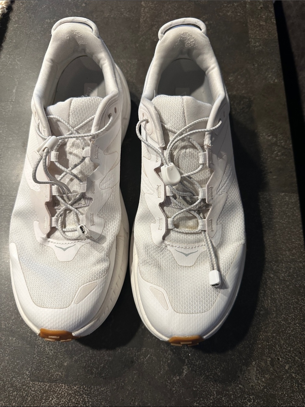 Hoka Transport White Athletic Running Shoes